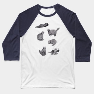 Scruffy Cats Baseball T-Shirt